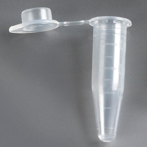 PCR Tube, 0.6mL, Thin Wall, PP, Attached Flat Top Cap, Graduated (Assorted Colors Available)