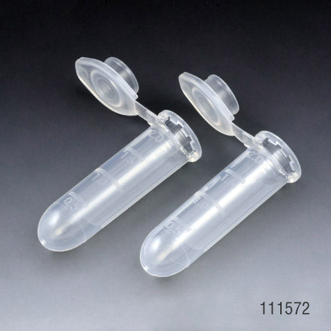 Microcentrifuge Tube, 1.5mL, PP, Attached Snap Cap, Graduated, Natural