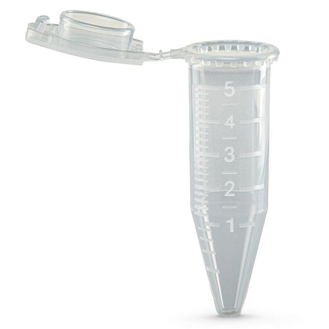 Diamond Midi Centrifuge Tube, 5.0mL, PP, Attached Snap Cap, Graduated, Amber, 50/Bag, 4 Bags/Unit