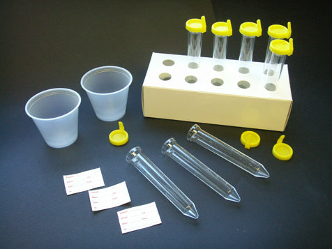 Urine Collection System, 12mL Flared Top Urine Centrifuge Tube and Separate Blue Snap Cap