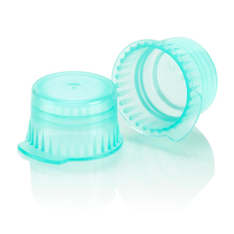 Snap cap, Translucent green, PE, for 12/13mm vacuum and Test tubes