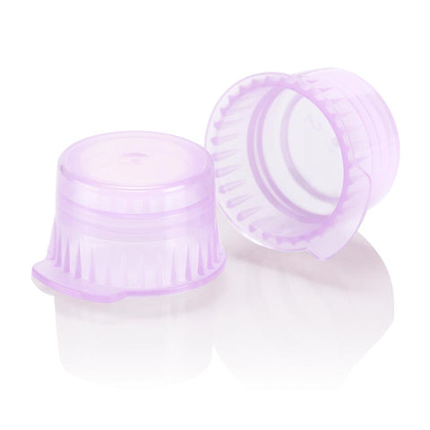 Snap cap, Translucent lavender, PE, for 12/13mm vacuum and Test tubes