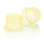 Snap cap, Translucent yellow, PE, for 12/13mm vacuum and Test tubes