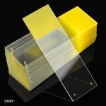 Microscope Slides, Diamond White Glass, 25 x 75mm, Charged, 90° Ground Edges, Yellow Frosted, 72/Box