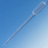 Transfer Pipet, 5.0mL, Large Bulb, Graduated to 1mL, 150mm, 500/Dispenser Box, 10 Boxes/Unit