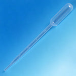 Transfer Pipet, 5.0mL, Large Bulb, Graduated to 1mL, 145mm, STERILE, Cellophane Wrap, 10/Bag, 10 Bags/Unit