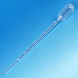 Transfer Pipet, 3.0mL, Small Bulb, Graduated to 1mL, 140mm, 500/Dispenser Box, 10 Boxes/Unit