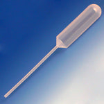 Transfer Pipet, 15.0mL, Narrow Stem, Large Bulb, 155mm, 250/Dispenser Box, 10 Boxes/Unit