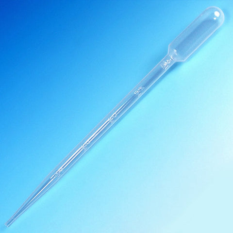 Transfer Pipet, 15mL, Graduated to 5mL, Extra Long, 215mm (8.5 Inches Long), 250/Box, 10 Boxes/Unit