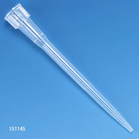 Pipette Tip, 0.1 - 20uL, Certified, Universal, Natural, 45mm, Extended Length, STERILE, 96/Rack, 10 Racks/Box