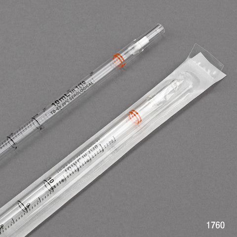 Serological Pipette, 5mL, PS, Standard Tip, 342mm, STERILE, Blue Band, 25/Pack, 15 Packs/Unit