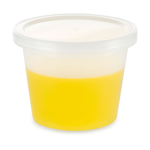 Container, Multi-Purpose, PE, Economy Style, 8oz (240mL), Tall Style, Separate Snap Lid, Natural