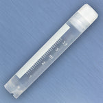 CryoCLEAR vials, 4.0mL, STERILE, Internal Threads, Attached Screwcap with Co-Molded Thermoplastic Elastomer (TPE) Sealing Layer, Round Bottom, Self-Standing, Printed Graduations, Writing Space and Barcode, 50/Bag