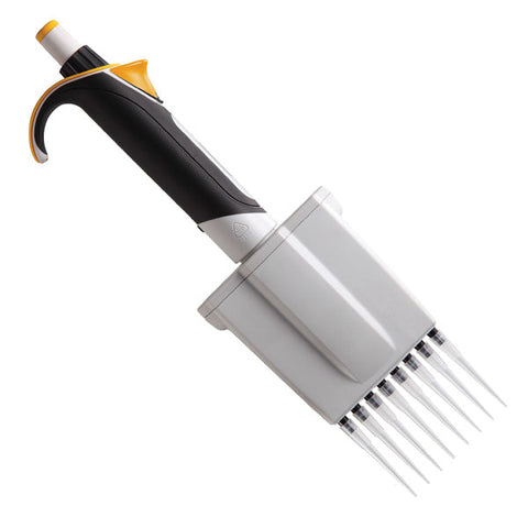 ** SEE NEW & IMPROVED # 3354-50 ** Pipette, Diamond Advance, Fully Autoclavable, 8-Channel, Adjustable Volume, 5 - 50uL, Yellow