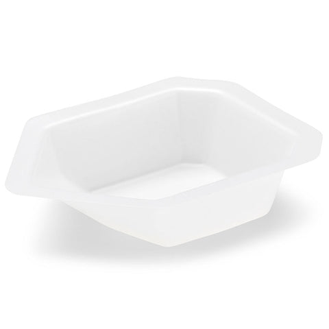 Weighing Boat, Plastic, Square with Round Bottom, Small Easy Pour Spout, Antistatic, 89 x 89 x 25mm, PS, White, 100mL