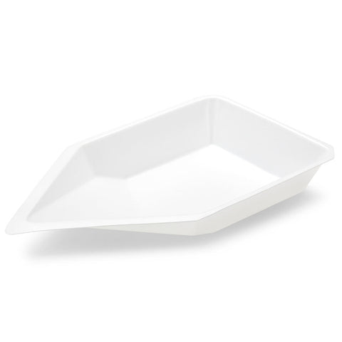 Weighing Boat, Plastic, with Pour Spout, Antistatic, 57 x 44 x 8mm, PS, White, 10mL