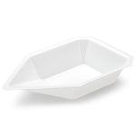 Weighing Boat, Plastic, with Pour Spout, Antistatic, 137 x 89 x 25mm, PS, White, 140mL