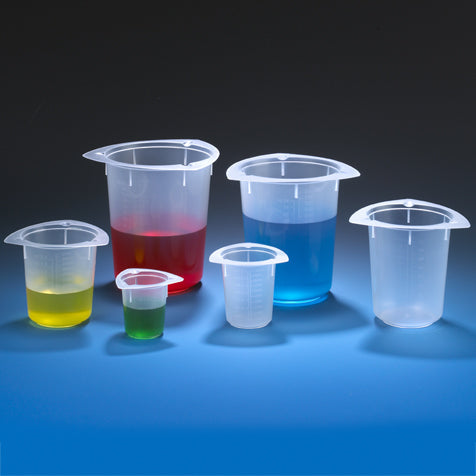 Beaker, Three Corner, Clarified PP, Graduated, 800mL