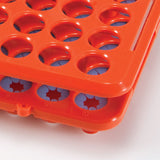 Grip Rack, Rack with Tube Grippers for up to 17mm Tubes, 50-Place, Autoclavable, Orange