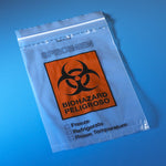 Bag, Infecon Liquid Tight Zipper Bag with Pocket and Printed Bio-Hazard Symbol, PE, 8 x 10", 250/Bag, 4 Bags/Unit