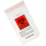 Bag, Biohazard Specimen Transport, 6" x 9", Ziplock with Document Pouch, 100/Pack, 10 Packs/Unit