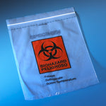 Bag, Biohazard Specimen Transport, 6" x 9", Glue Seal with Document Pouch, 100/Pack, 10 Packs/Unit