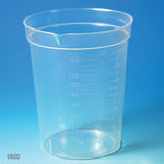 Specimen Container, 4oz, with 1/4-Turn Green Screwcap and Tri-Lingual ID Label, STERILE, PP, Individually Wrapped, Graduated