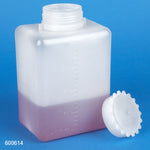 Bottle with Screwcap, Wide Mouth, Square, Graduated, PE (Cap: PP), 2000mL