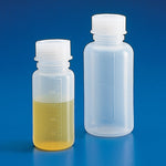 Bottle with Screwcap, Wide Mouth, LDPE, Graduated, 50mL