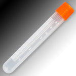 Sample Tube, 2mL, External Threads, PP, White Graduations & Marking Area, Round Bottom