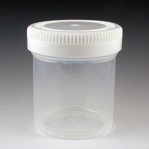 Container: Tite-Rite, 20mL (0.67oz), PP, 35mm Opening, Graduated, with Separate White Screwcap