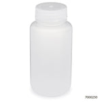 Bottle, Wide Mouth, PP Bottle, Attached PP Screw Cap, 250mL, 12/Pack