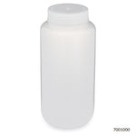 Bottle, Wide Mouth, PP Bottle, Attached PP Screw Cap, 1000mL, 6/Pack