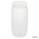 Bottle, Wide Mouth, Large Format, PP Bottle, Attached PP Screw Cap, 2 Litres (0.5 Gallons)