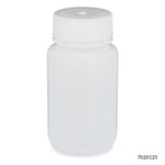 Bottle, Wide Mouth, LDPE Bottle, Attached PP Screw Cap, 125mL, 12/Pack