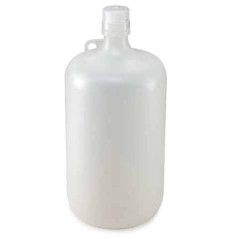 Bottle, Narrow Mouth, PP Bottle, Attached PP Screw Cap, 4 Litres (1 Gallon)