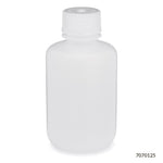 Bottle, Narrow Mouth, LDPE Bottle, Attached PP Screw Cap, 125mL, 12/Pack