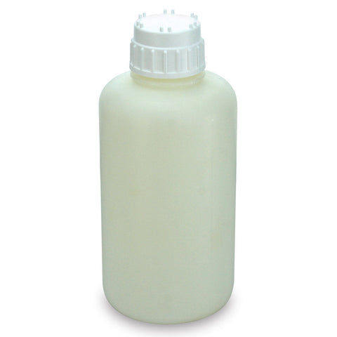 Vacuum Bottle, Narrow Mouth, Heavy Duty HDPE Bottle, White PP 53mm Screw Cap, 2 Litres (0.5 Gallons), 2/Pack