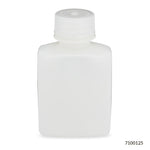 Bottle, Rectangular, HDPE Bottle, 28mm PP Screw Cap, 125mL (4oz), 12/Pack