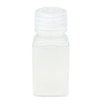 Bottle, Wide Mouth, Square, PP, Attached PP Screw Cap, 60mL, 12/Pack