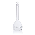 Flask, Volumetric , Globe Glass, 500mL, Class A, To Contain (TC), ASTM E288, 6/Box