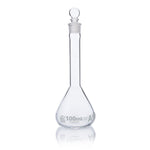 Flask, Volumetric,  Wide Mouth, Globe Glass, 100mL, Class A, To Contain (TC), ASTM E288, 6/Box