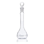 Flask, Volumetric , Globe Glass, 25mL, Class B, To Contain (TC), ASTME288, 6/Box