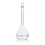 Flask, Volumetric , Globe Glass, 500mL, Class B, To Contain (TC), ASTME288, 6/Box