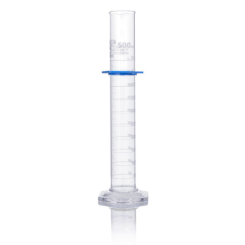 Cylinder, Graduated, Globe Glass, 500mL, Class B, To Deliver (TD), Dual Grads, ASTM E1272, 1/Box