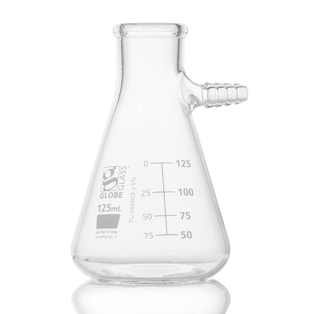 Flask, Filter, Globe Glass, 125mL, Dual – Agapi Lab Solutions