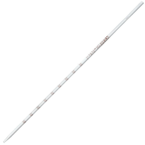 Pipette, Serological, Globe Glass, Reusable, 0.1mL, To Deliver (TD), 0.01 Graduations, White Band, ASTM E1044, 6/Box