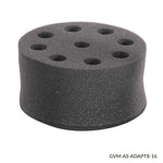 Tube Holder, Foam, for use with GVM Series Vortex Mixers, 8-Place, for 16mm Tubes (must use with Plate Adapter VM-AS-PLATE or Vortexing Rod VM-AS-ROD)