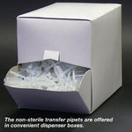 Transfer Pipet, 1.3mL, Fine Tip, 51mm, 500/Dispenser Box, 8 Boxes/Unit