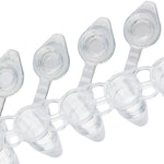 DiamondLink 0.2mL 8-Strip Tubes, with Individually-Attached Flat Caps, Clear